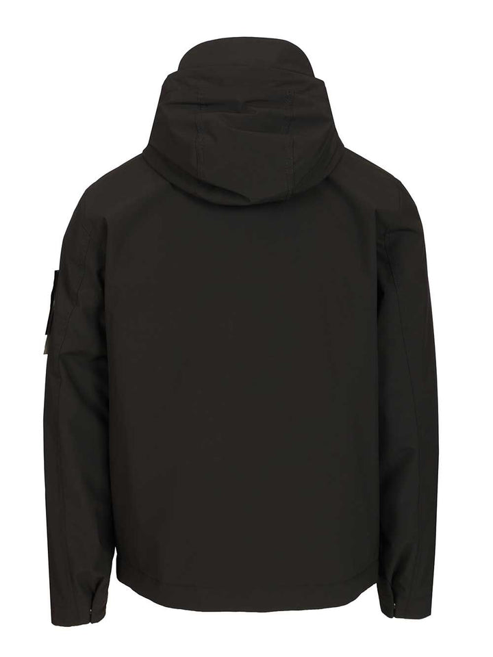 Stone Island Short Parka Soft Shell-R E.Dye® Technology, Recycled Polyester, Primaloft® Insulation Jackets - Black | e717c078f8a349b8ce18891d60613ca7059d718c