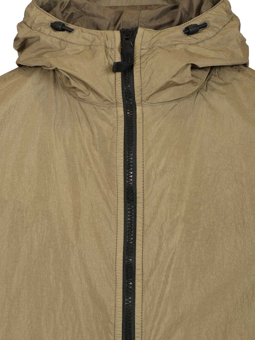 Stone Island Hooded Jacket In Nylon Reps Jackets - Green | 85042f3146fe956daa3ff460e09b543b293b9a19