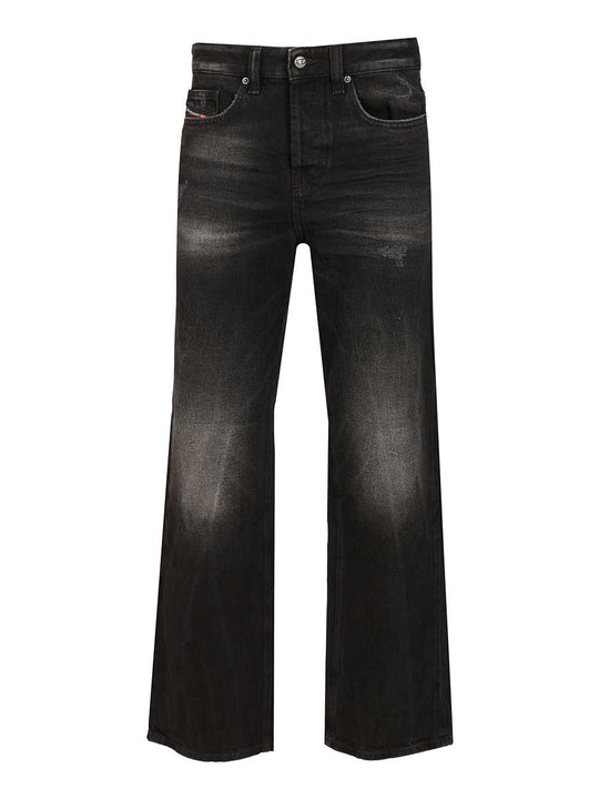 5 Pocket Wide Leg Denim Jeans Light Blue