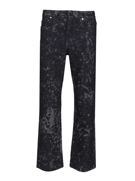 Jacquard Jeans Blue