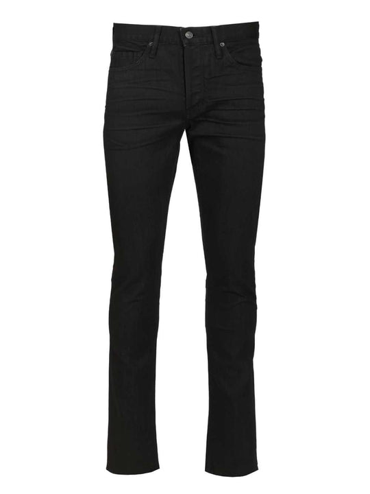 Stretch Selvedge Denim Slim Fit Jeans Black