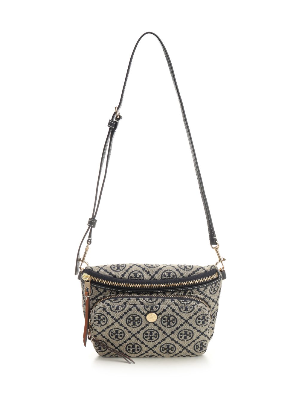 Tory Burch T Monogram Mini Belt Bag Crossbody Bags - Blue | 998eee659a22444442a255058a63e7cd86628c25