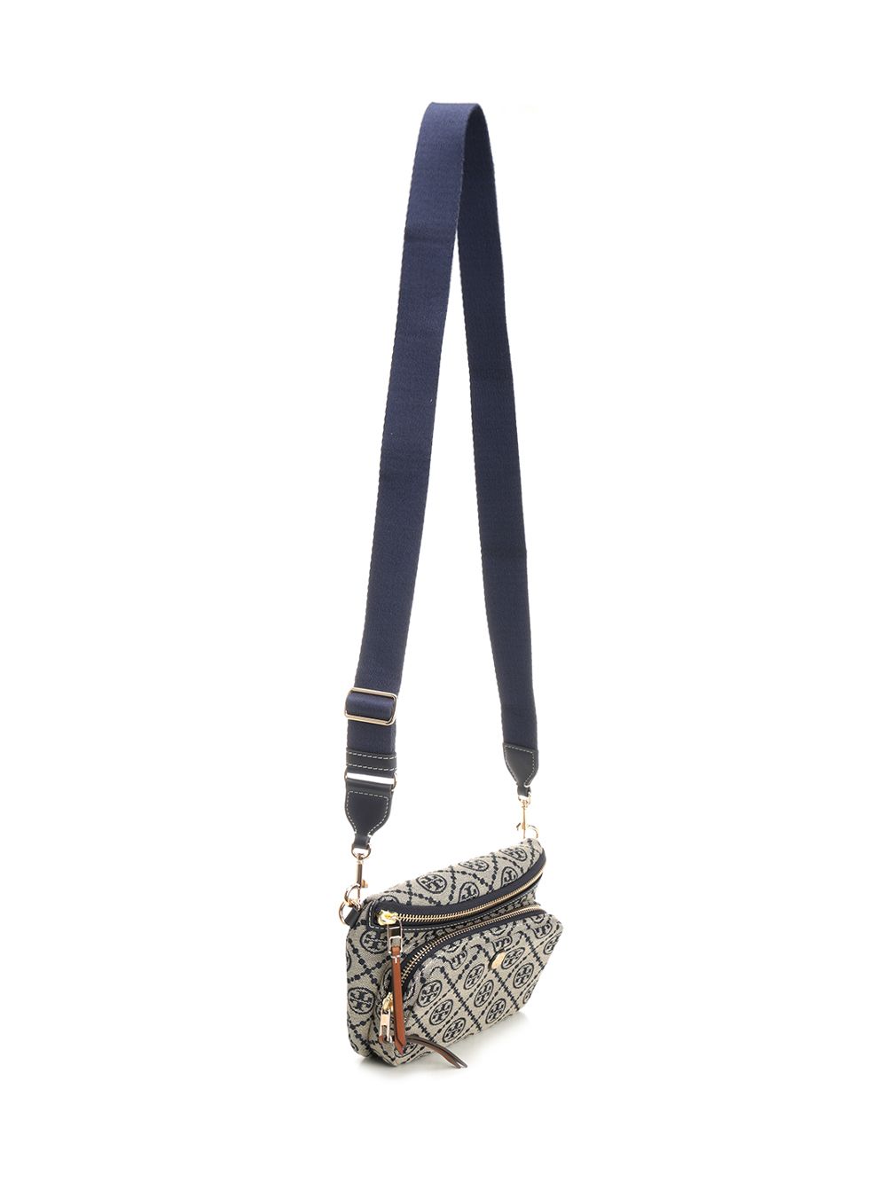 Tory Burch T Monogram Mini Belt Bag Crossbody Bags - Blue | dee9bf0779f5eefec2afc57ecf6f9b9a3c6373a6