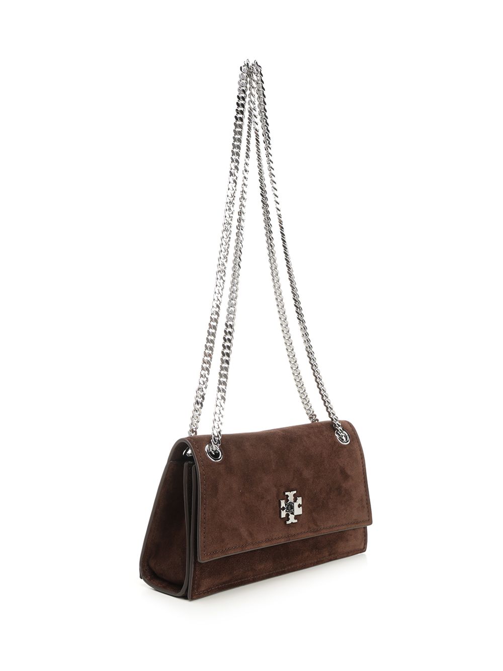 Tory Burch Kira Turnlock Suede Mini Bag Crossbody Bags - Brown | 34b76222eb05db0ff0d9b753ac18db7f2dfb6102