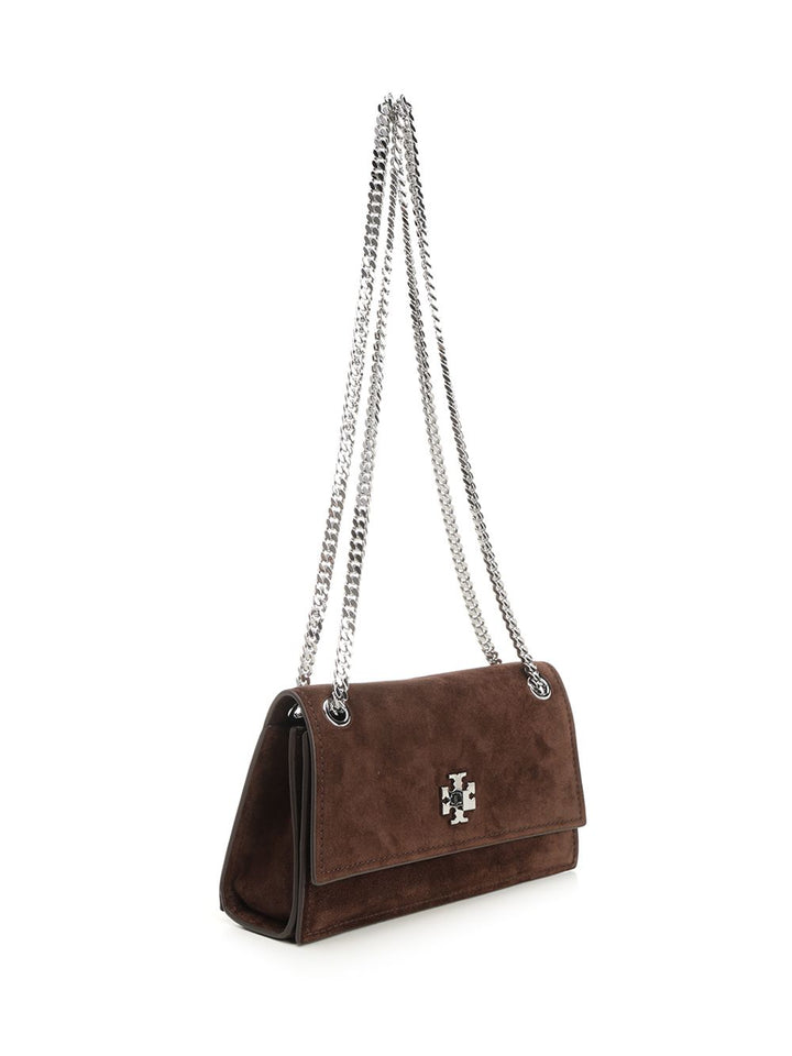 Tory Burch Kira Turnlock Suede Mini Bag Crossbody Bags - Brown | 34b76222eb05db0ff0d9b753ac18db7f2dfb6102