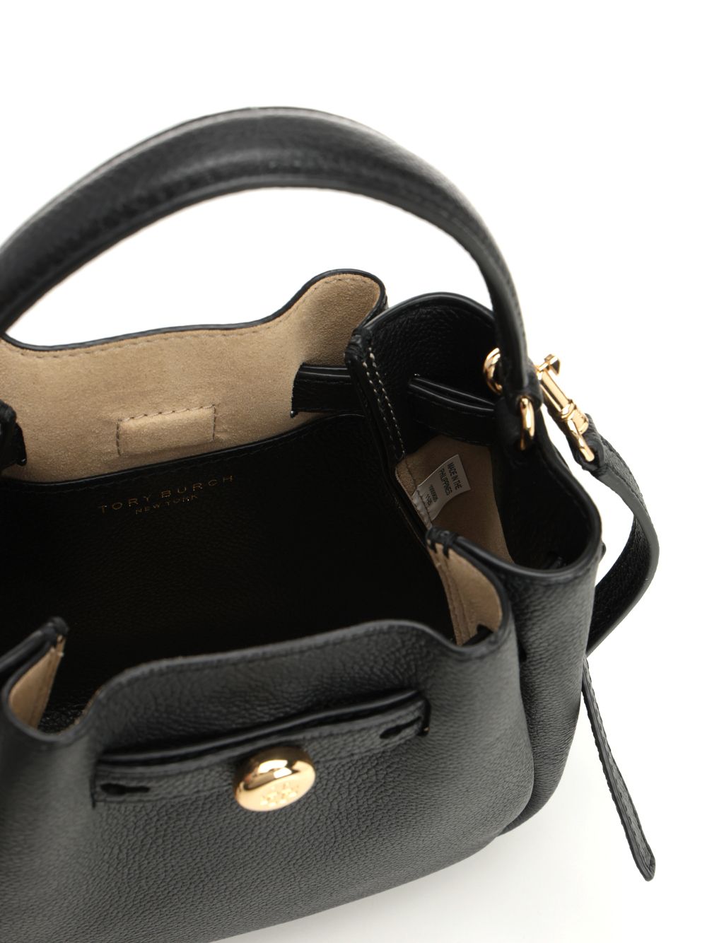 Tory Burch Romy Mini Bucket Bag Handbags - Black | 3fcb55bcdb786a13683b6a86b94f25477db455e8
