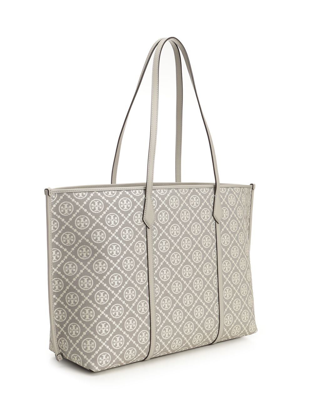 Tory Burch Perry T Monogram Tote Shoulder Bags - Grey | 7e302d02761e76314aad59d9df8006169cf2ea0a
