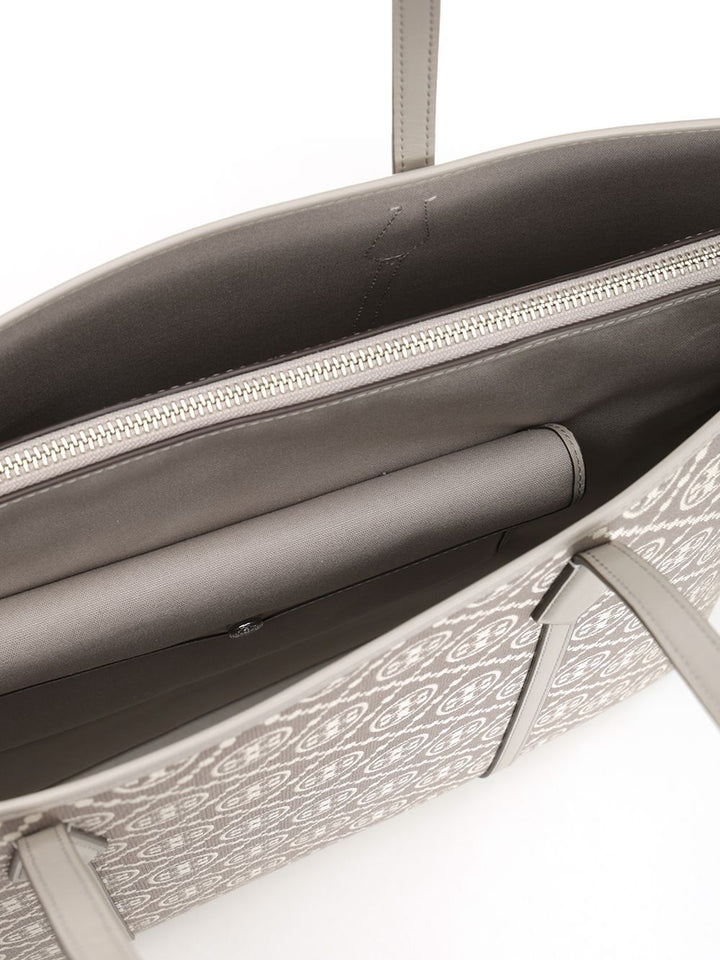 Tory Burch Perry T Monogram Tote Shoulder Bags - Grey | 1a3e51d166def27154632b6acb4e0e7426f69f00