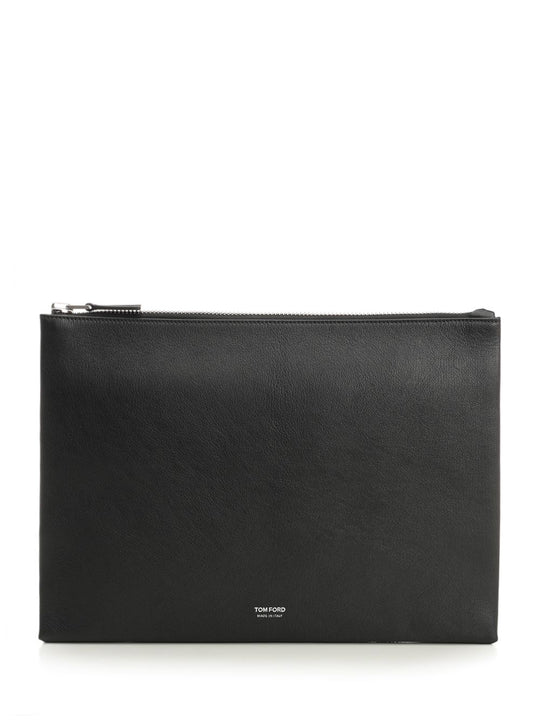 Large Slim Pouch Small Leather Goods Black