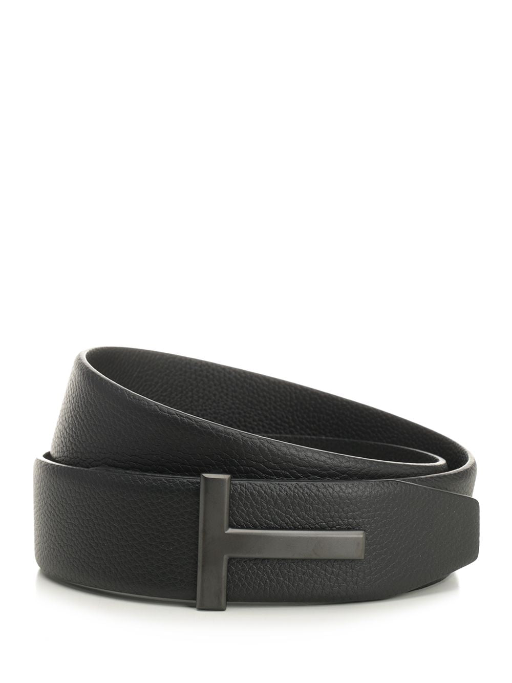 Tom Ford Soft Grain Leather Reversible T Belt 40 Mm Black Belts - Black | 2ded31a77e6d01027034e776bbe0111fe5613572