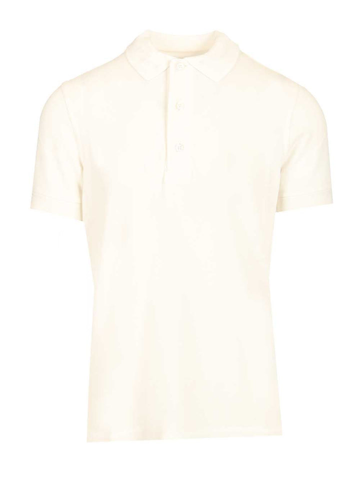 Tom Ford Lyocell Iquet Short Sleeve Polo Polo shirt - White | ec4e5287a00d33233b79e1c8a60f28ea2cf43d43