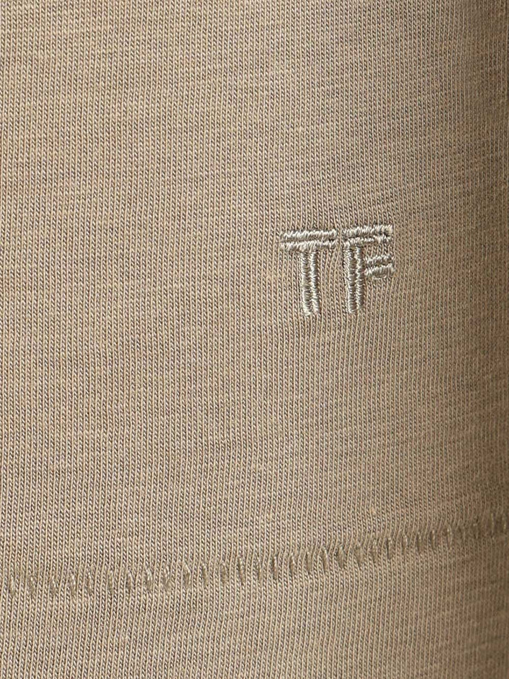 Tom Ford Lyocell Cotton Short Sleeve Crewneck T-Shirt - Green | 35012a98346c1596028a691d0fd55c6320a75d14