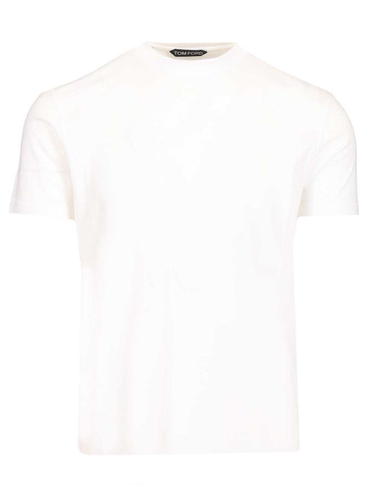 Lyocell Cotton Short Sleeve Crewneck T-Shirt White