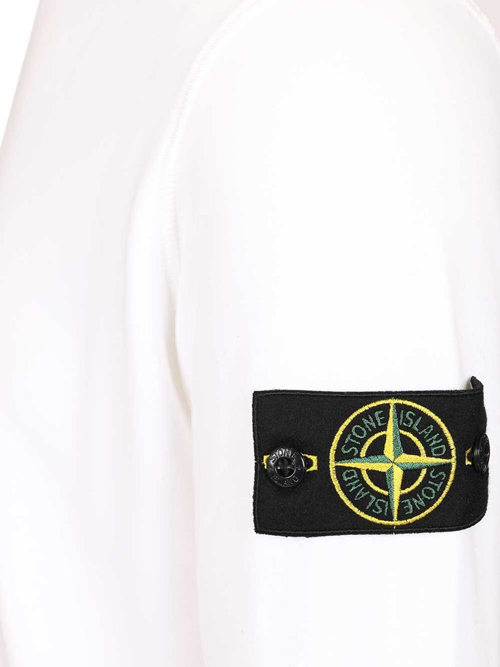 Stone Island Organic Cotton Sweatshirt Sweatshirts - White | 8dc1bb36fb2dfe3e9308add8f2196efe4126479d