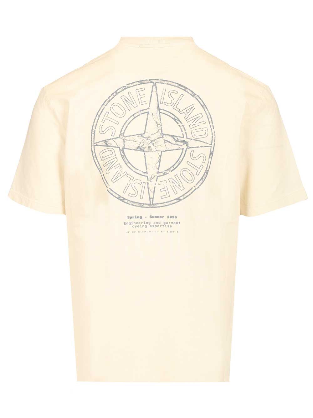 Stone Island Camo Compass T-Shirt - White | 74bd8740cc988defde2bbb308cea439b3c33c739