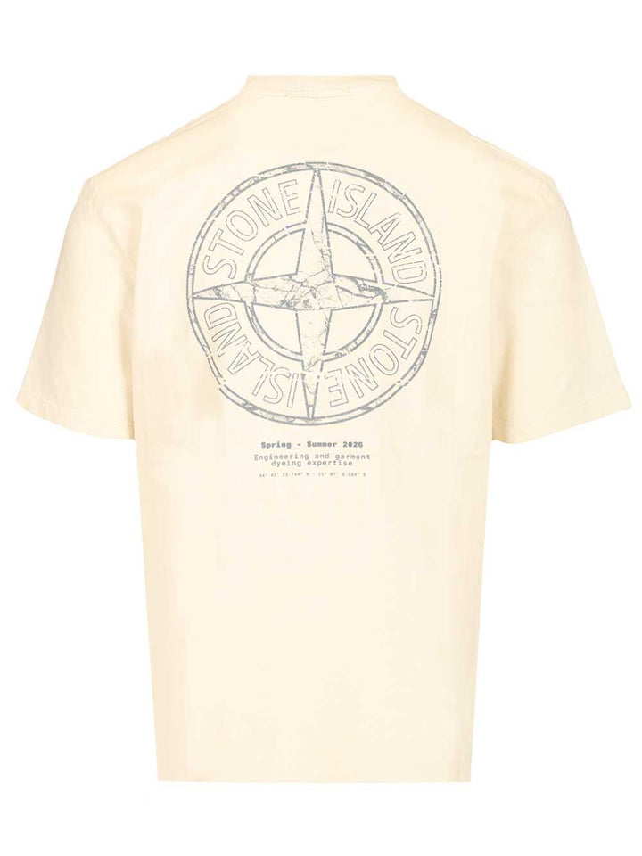 Stone Island Camo Compass T-Shirt - White | 74bd8740cc988defde2bbb308cea439b3c33c739