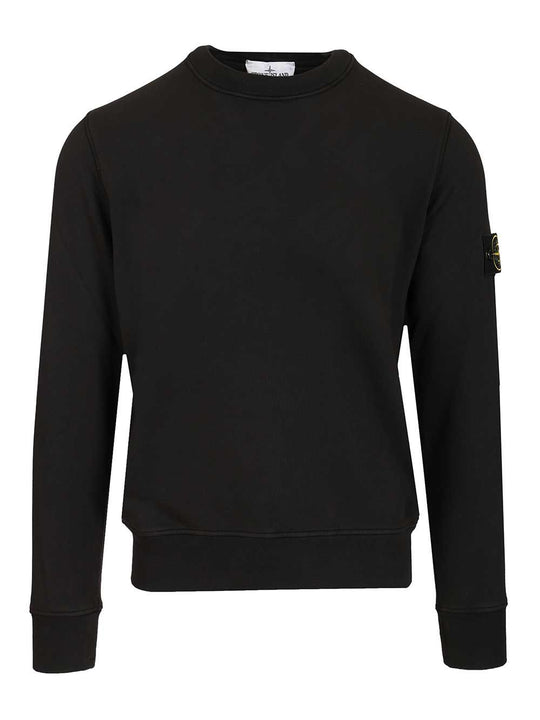 Sweatshirt Organic Cotton Fleece, Garment Dyed Sweatshirts Black