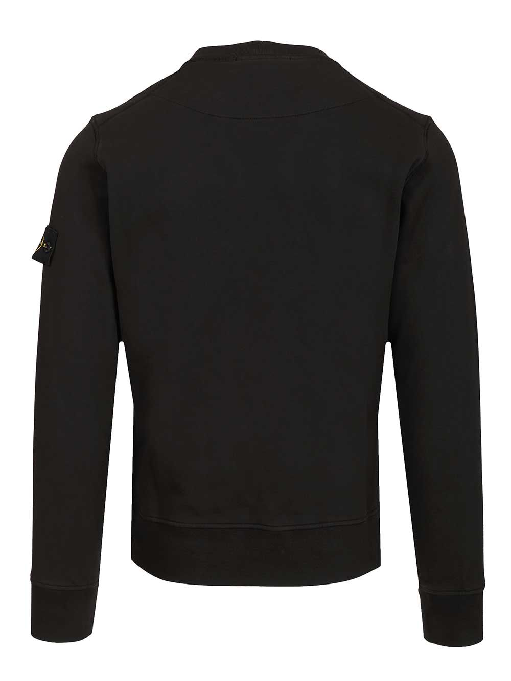 Stone Island Organic Cotton Sweatshirt Sweatshirts - Black | 1ebfaad098ffda565e886f439f0c2e4083b55421