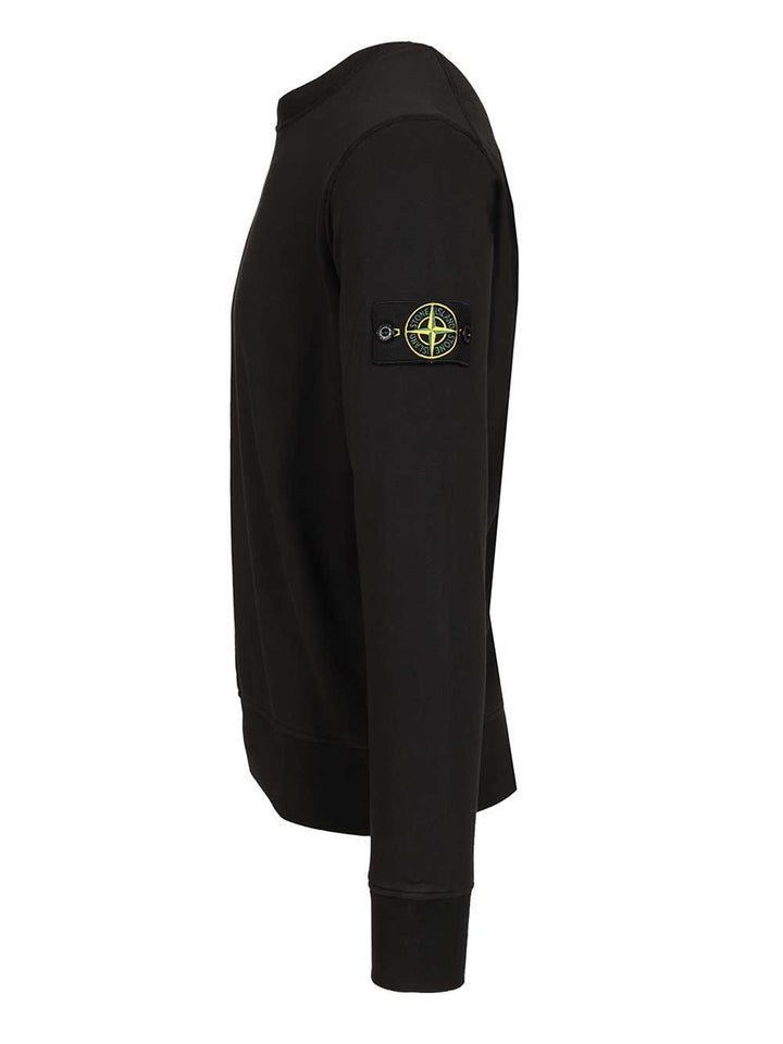 Stone Island Organic Cotton Sweatshirt Sweatshirts - Black | bfcfb3f16c0d5dac3580aa548ed7c97c599855d7