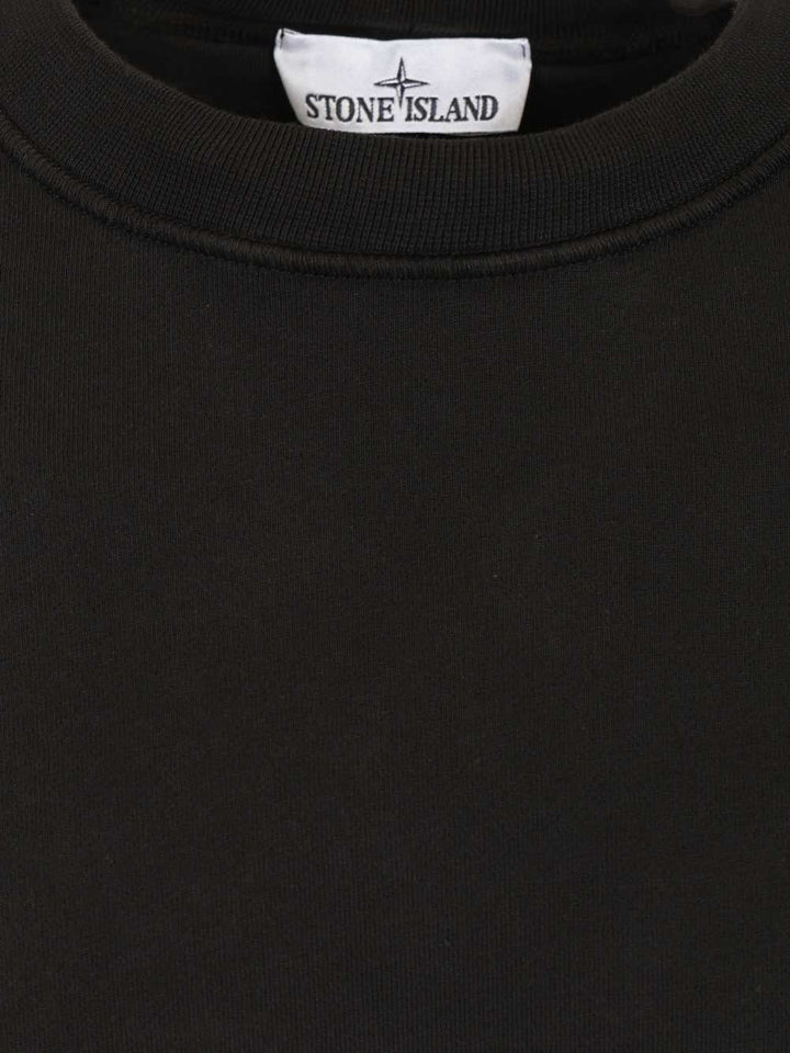 Stone Island Organic Cotton Sweatshirt Sweatshirts - Black | 7a2a031f7ea02cc3b48e9562db44c73222a0c492