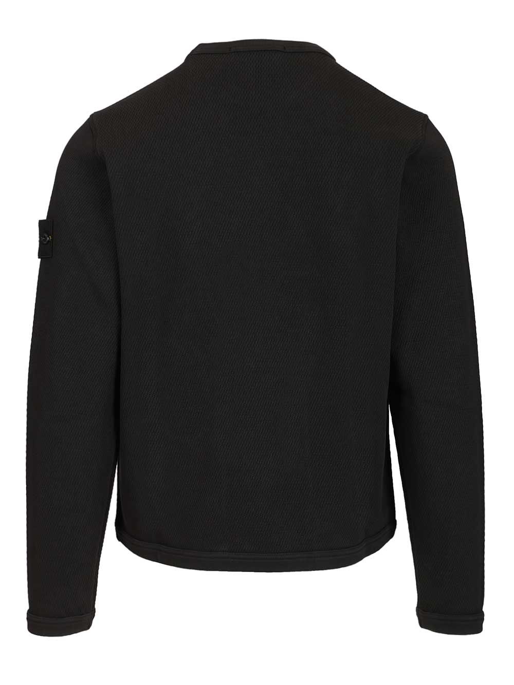 Stone Island Mesh Stitch Organic Cotton Fleece T-Shirt - Black | cf4d06353f7bb7c3a35fec85b17c4dd5cdb1ec31