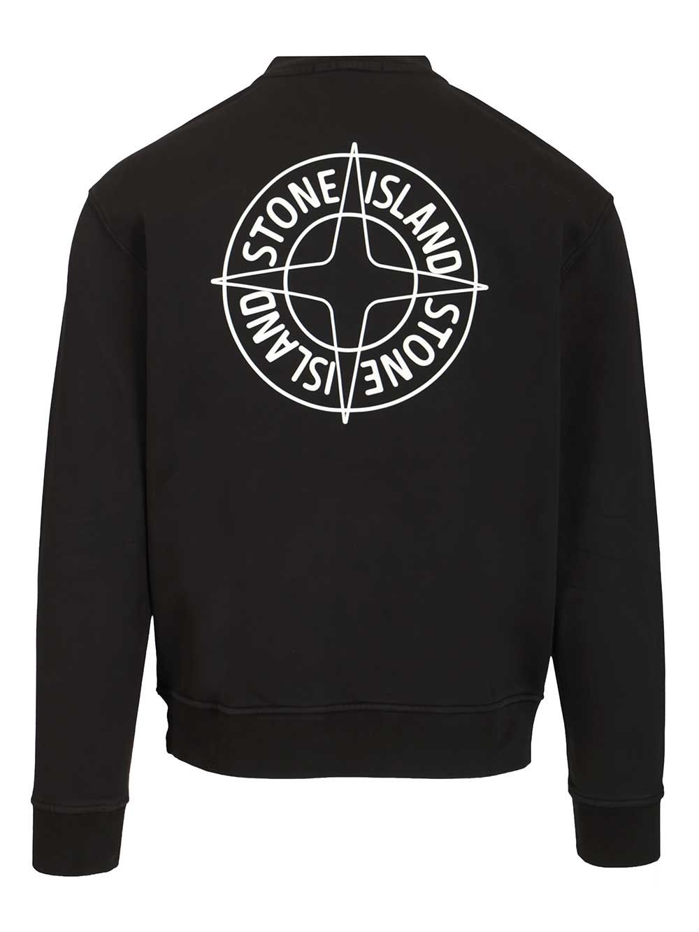 Stone Island Organic Cotton Sweatshirt Sweatshirts - Black | d5e6310f5348fad07229a8f700a8392c2483b880