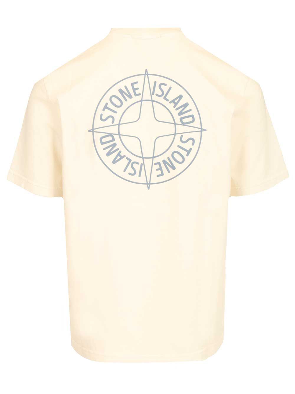 Stone Island Stone T-Shirt - White | d251f1f0c8b1ba772e51120320377a8dd1b74040