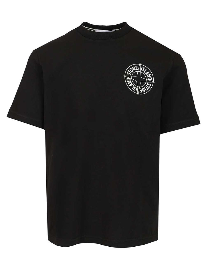 Stone Island Outline Compass T-Shirt - Black | cf7b00b4737b6689a9b2521e5a79525a4576b239