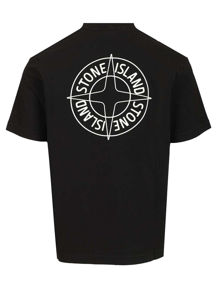 Stone Island Outline Compass T-Shirt - Black | 0ec6b8365c5e4aa3b460d4c1d192218e65b7b69d