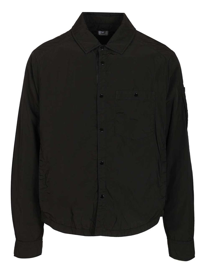 C.P. Company Overshirt Made Of Chrome-R, Jackets - Black | 0943497905e97e5c3bad2a934584efa8c954f533