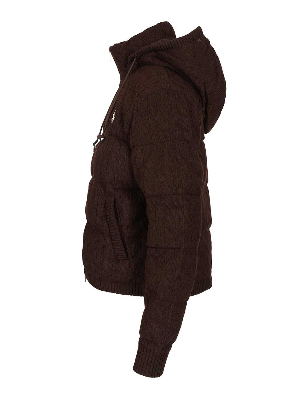 Polo Ralph Lauren Cashmere And Wool Down Jacket Coats - Brown | 36d6413a43b36b97ecf7a6883deca49aba978ed1