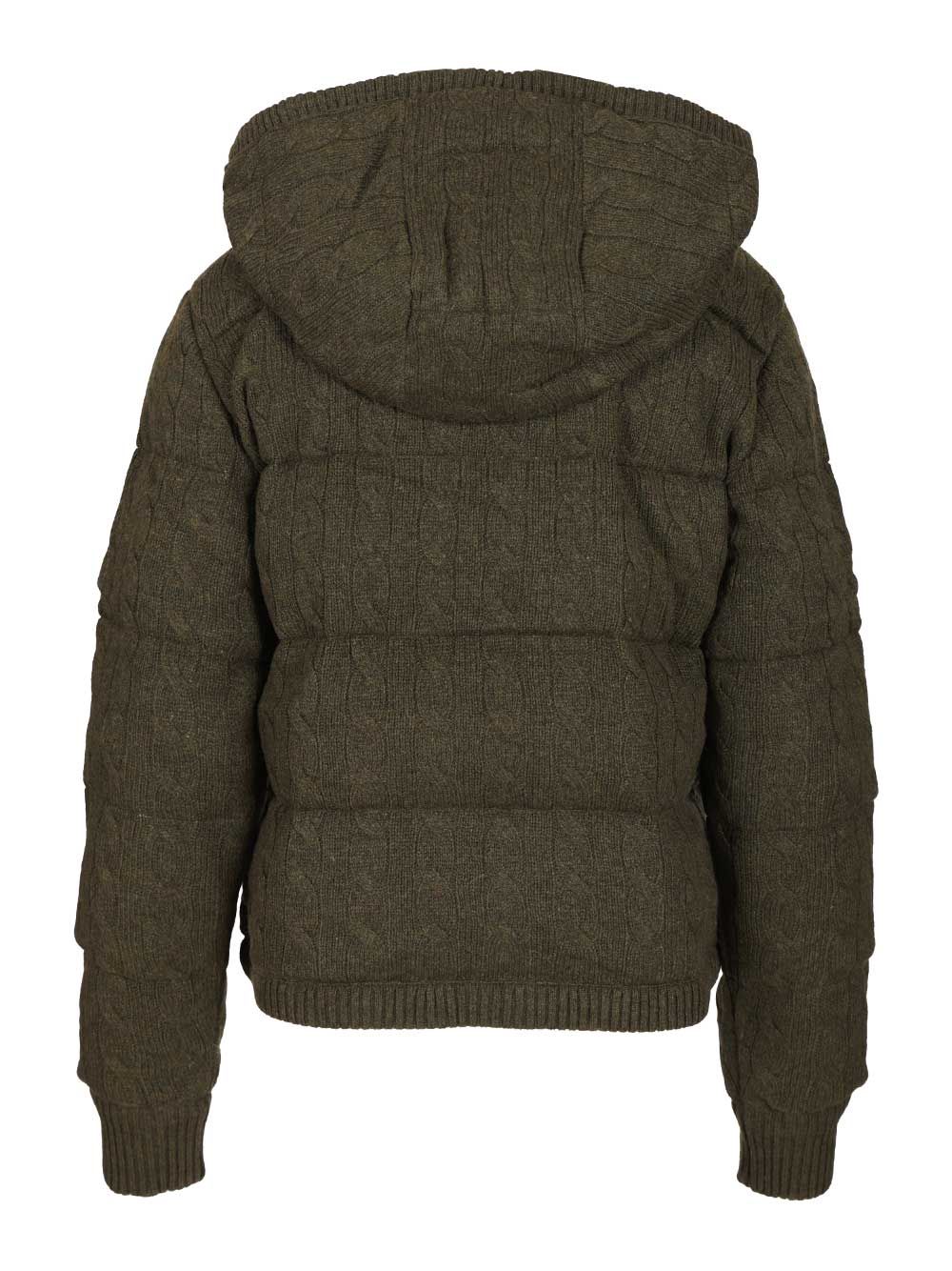 Polo Ralph Lauren Cable-Knit Wool-Cashmere Quilted Jacket Knitwear - Green | c419d7f17df47126efa2e611178fa3421bf22542