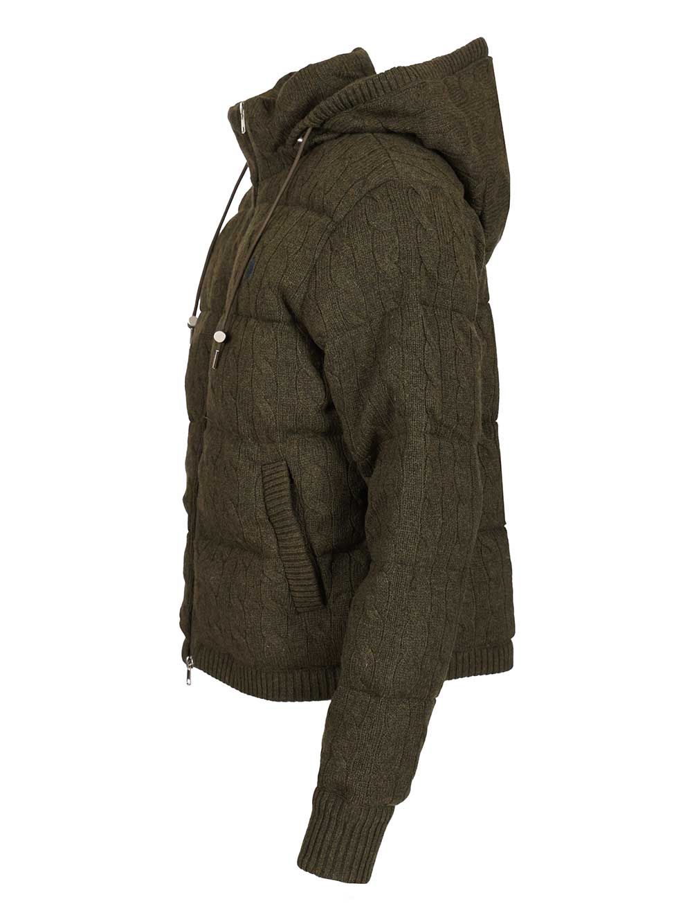 Polo Ralph Lauren Cashmere And Wool Down Jacket Knitwear - Green | 93bd7c580b7e22702819e2e9678c275369442768