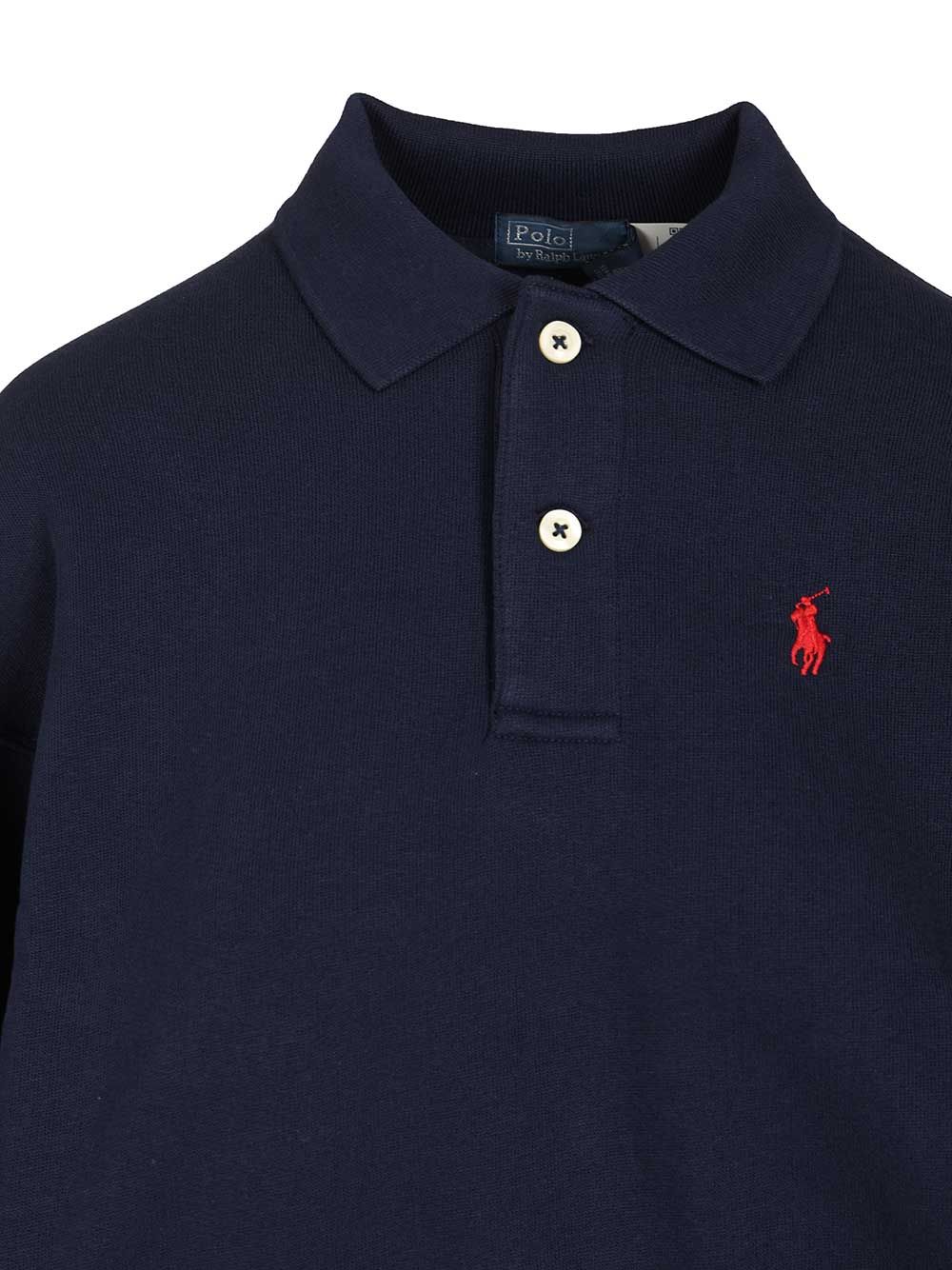 Polo Ralph Lauren Long-Sleeved Polo Shirt Knitwear - Blue | 678b6c809a490c0845fddfc574d163a390017cca