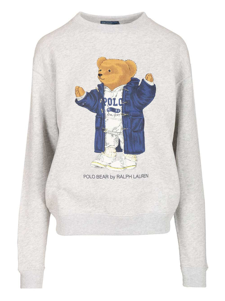 Polo Ralph Lauren Sweatshirt With Bear Knitwear - Grey | 22076d944da80f78dfb58286ef21fbd5b1f1e450