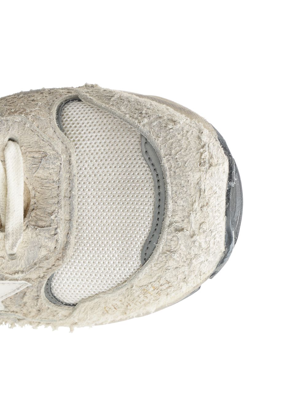 Golden Goose Deluxe Brand Running Dad New Net And Suede Upper Leather Star And Heel Suede Spur Sneakers - White | 1b25f2869159a1f2a0cb4d8700e29571a7355f71