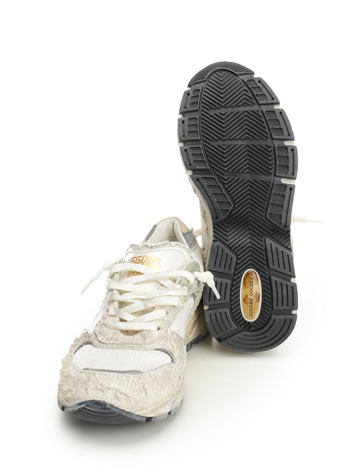 Golden Goose Deluxe Brand Running Dad New Net And Suede Upper Leather Star And Heel Suede Spur Sneakers - White | ea5cea8d4c01675fb2eb718fa83ed354f18178d3