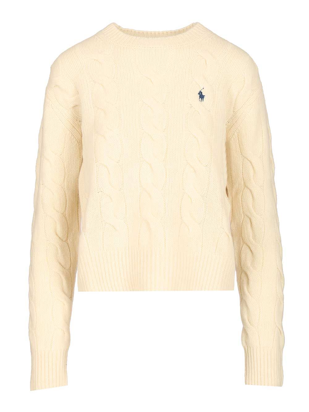 Polo Ralph Lauren Cable-Knit Wool-Cashmere Sweater Sweatshirts - White | a8c36315011849a06f2462392bdbb09db303200e