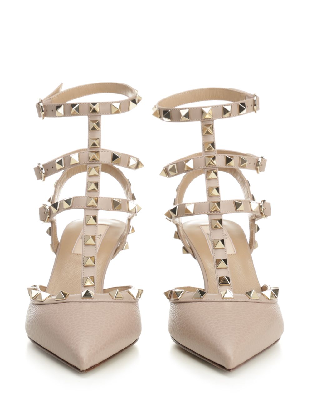 Valentino Garavani Rockstud  With Straps Pumps - Rose | 1f5379a76c70ab87ea04231fef1fabd8aaeea4b6
