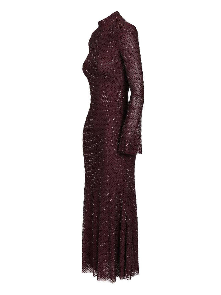 Self-Portrait Midi Dress Dresses - Bordeaux | ef9118e199358ba9eb66c2fc3903962d9b986faf