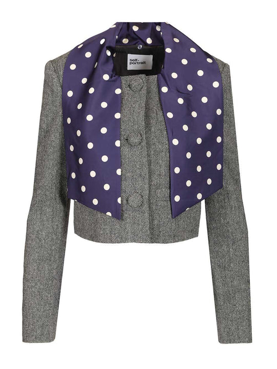 Herringbone Jacket Jackets Grey