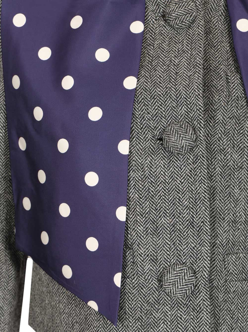 Self-Portrait Grey Herringbone Scarf Detail Jacket Jackets - Grey | 8ba1e82de6367bdb73c81fb8e235258c8d74a82c