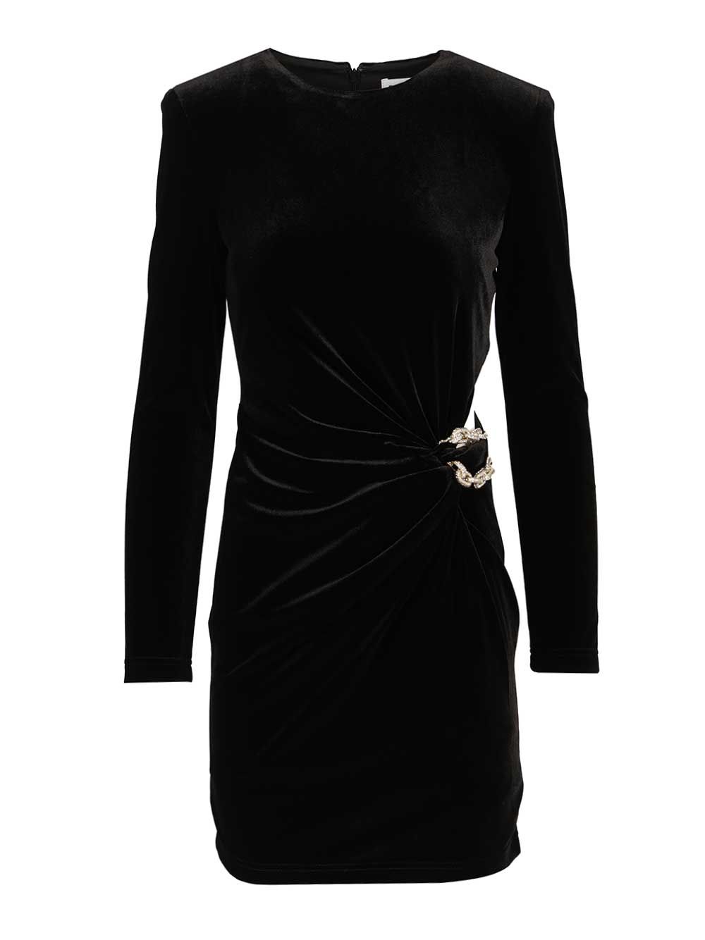 Self-Portrait Black Velvet Embellished Mini Dress Dresses - Black | c82be33473860da6fed9eaac033d470044854ec3
