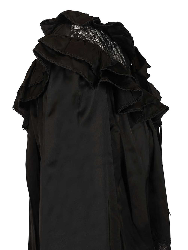 Self-Portrait Black Viscose Lace Blouse Shirts - Black | f7dc39362aa0ca9116a49d74e692889409c3d6f6