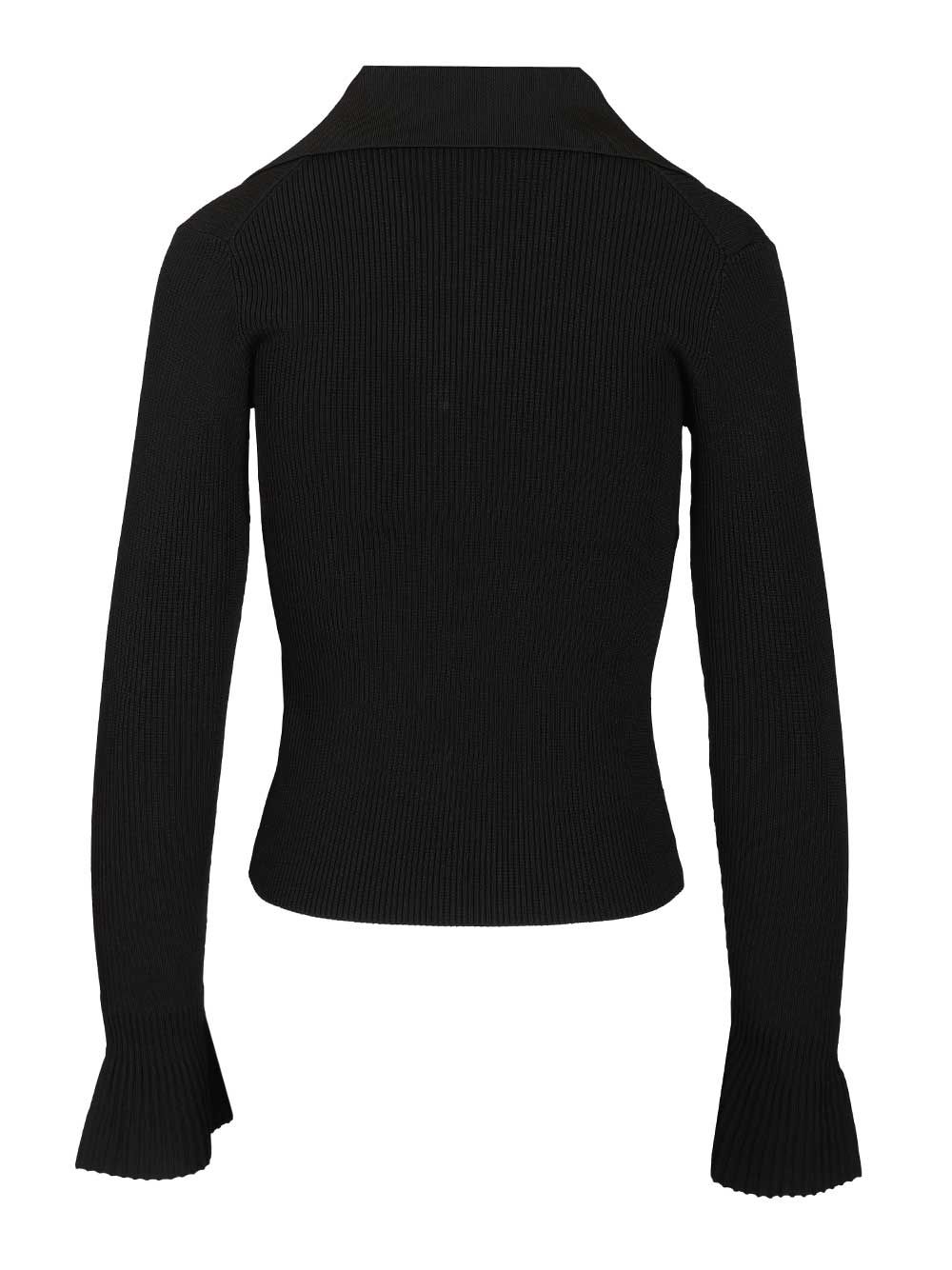 Self-Portrait Button-Up Sweater Knitwear - Black | f639cd4f378044b915c404b2bbb5fd113c038b29