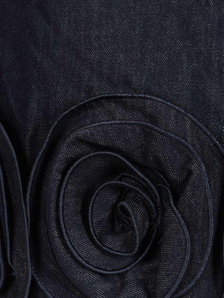 Self-Portrait Denim Mini Dress Dresses - Blue | 641b385fb8f6e709ad86ba8412214d6e0de9a0fc