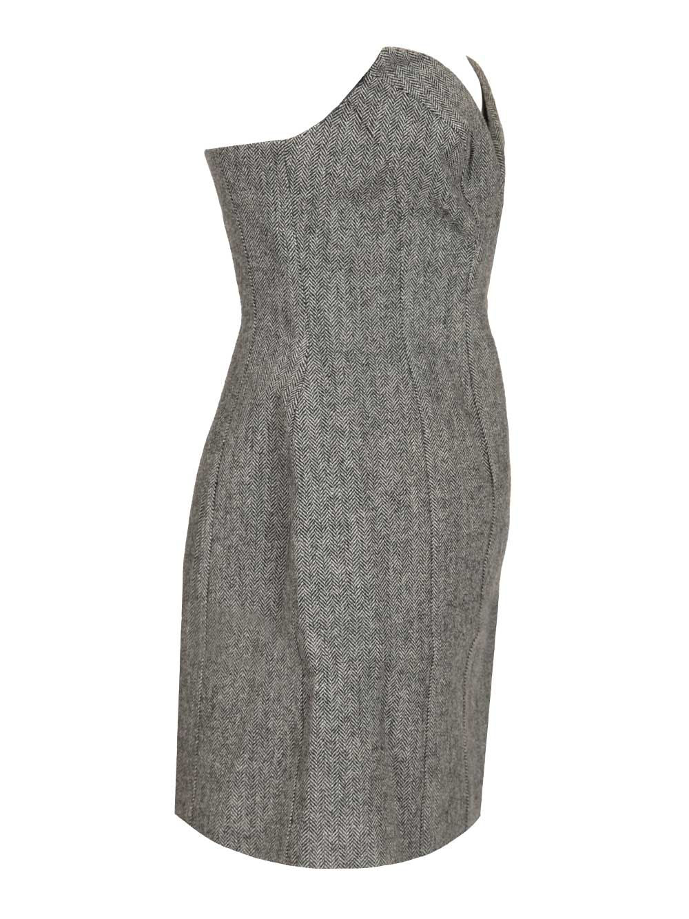 Self-Portrait Herringbone Wool Mini Dress Dresses - Grey | e272e3a10061293a1aff17cbd919805f08a3a70f