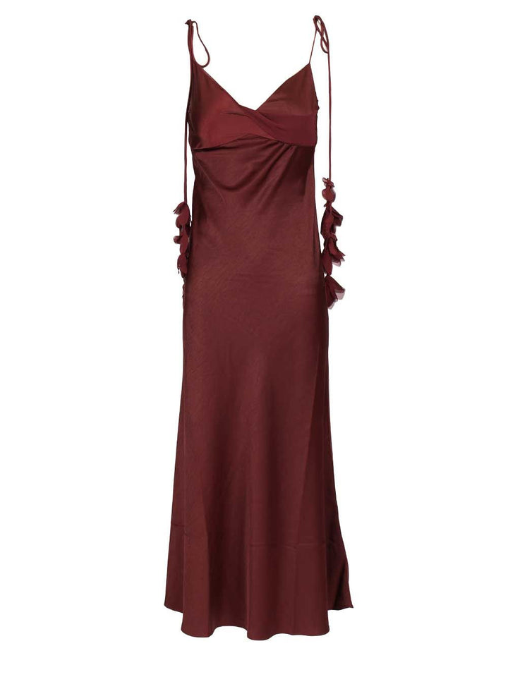 Self-Portrait Midi Dress Dresses - Bordeaux | cd7f0fe797373a2e791d3c4ac19f811c32d033f7