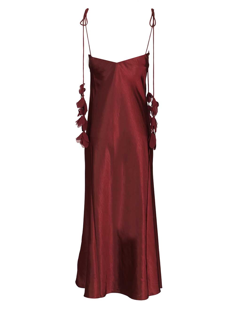 Self-Portrait Midi Dress Dresses - Bordeaux | 2d96477239b34253746c523c96111638133ca20a