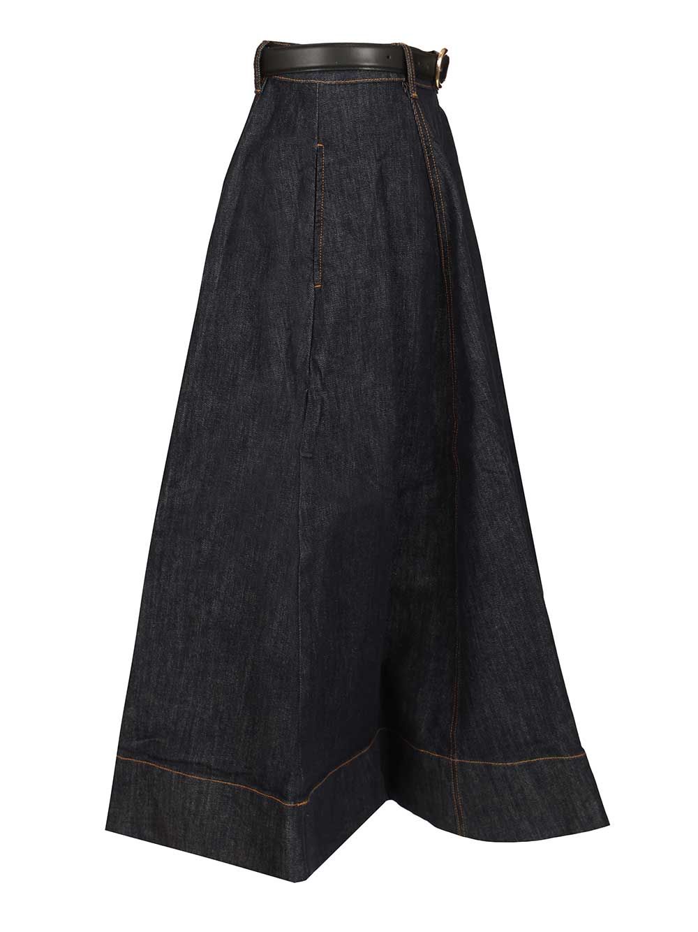 Self-Portrait Denim Midi Skirt Skirts - Blue | c37695fff5909ec086ae95006017ec7e11f3f414
